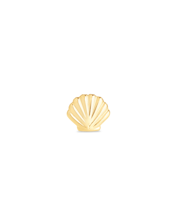 Shell Single Stud Earring in 18k Yellow Gold Vermeil